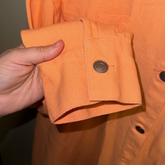 Fantastic Fawn Orange Denim Button up Dress Size Medium - Picture 4 of 7